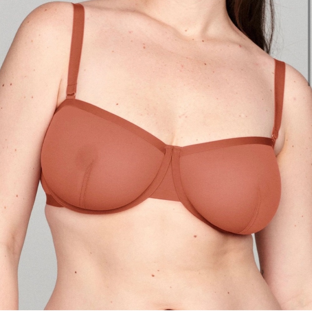 CUUP The Balconette Mesh Bra in Clay, 36H